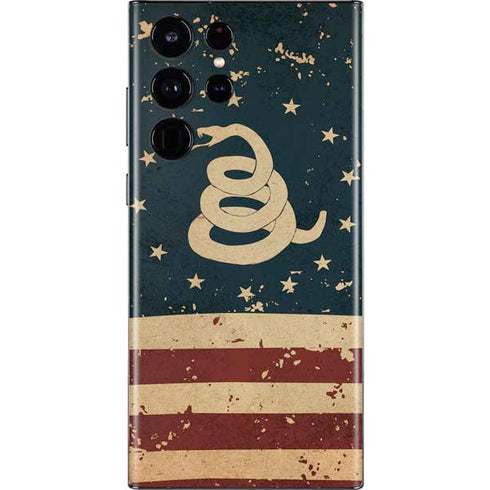 Dont Tread On Me American Flag Galaxy S22 Ultra Skin