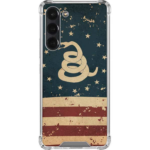 Dont Tread On Me American Flag Galaxy S23 Plus Clear Case