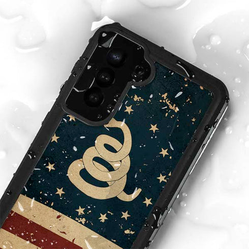 Dont Tread On Me American Flag Galaxy S23 Plus Waterproof Case