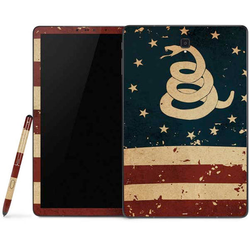 Dont Tread On Me American Flag Samsung Galaxy Tab Skin