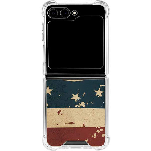 Dont Tread On Me American Flag Galaxy Z Flip5 5G Clear Case