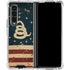 Dont Tread On Me American Flag Galaxy Z Fold4 5G Clear Case