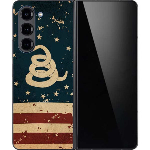 Dont Tread On Me American Flag Galaxy Z Fold5 5G Skin