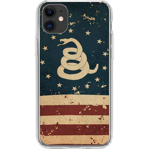 Dont Tread On Me American Flag iPhone 11 Clear Case