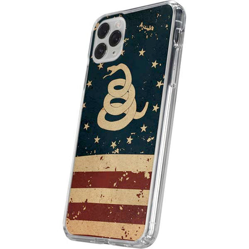 Dont Tread On Me American Flag iPhone 11 Pro Clear Case