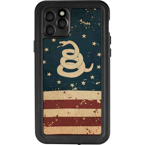 Dont Tread On Me American Flag iPhone 11 Pro Waterproof Case