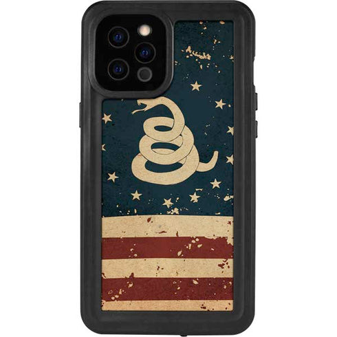 Dont Tread On Me American Flag iPhone 12 Pro Max Waterproof Case