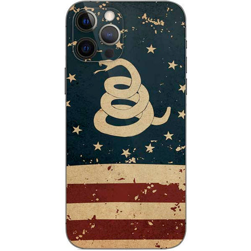 Dont Tread On Me American Flag iPhone 12 Pro Skin