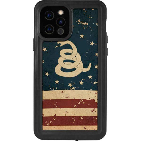 Dont Tread On Me American Flag iPhone 12 Pro Waterproof Case