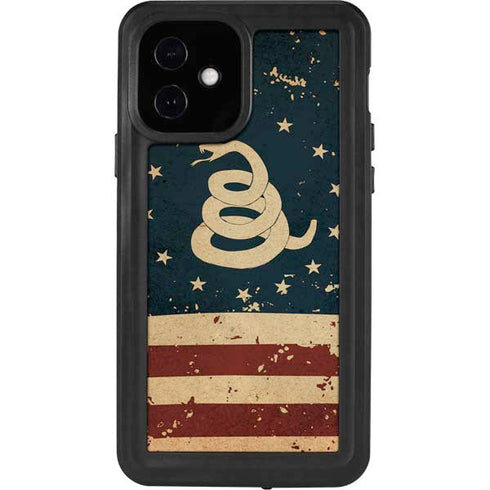 Dont Tread On Me American Flag iPhone 12 Waterproof Case