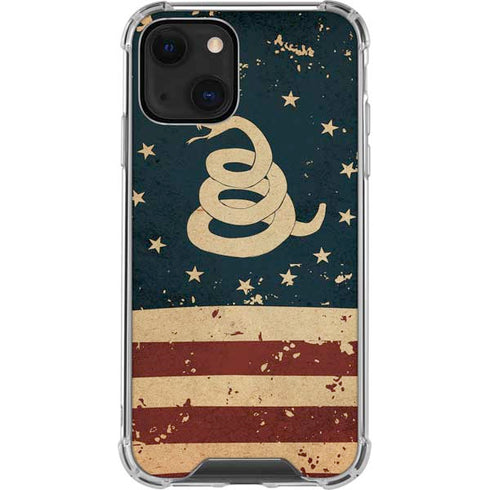 Dont Tread On Me American Flag iPhone 13 Mini Clear Case