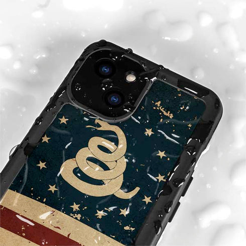Dont Tread On Me American Flag iPhone 13 Mini Waterproof Case
