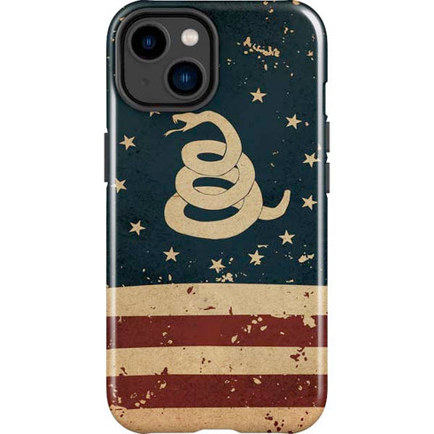 Dont Tread On Me American Flag iPhone 14 Plus Impact Case