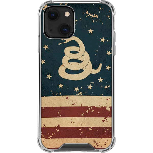 Dont Tread On Me American Flag iPhone 14 Plus Clear Case