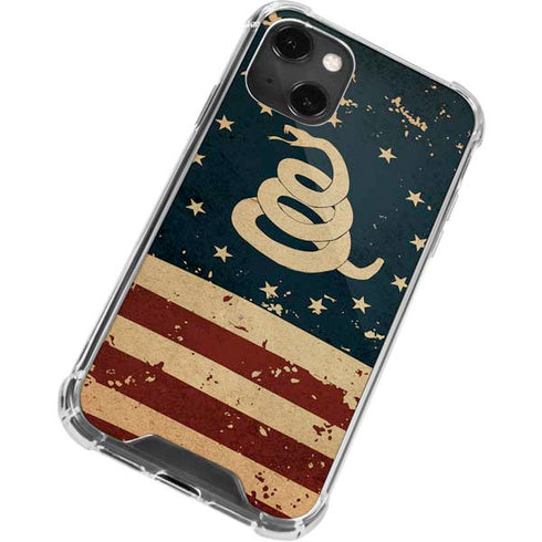 Dont Tread On Me American Flag iPhone 14 Plus Clear Case