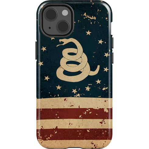 Dont Tread On Me American Flag iPhone 15 Impact Case