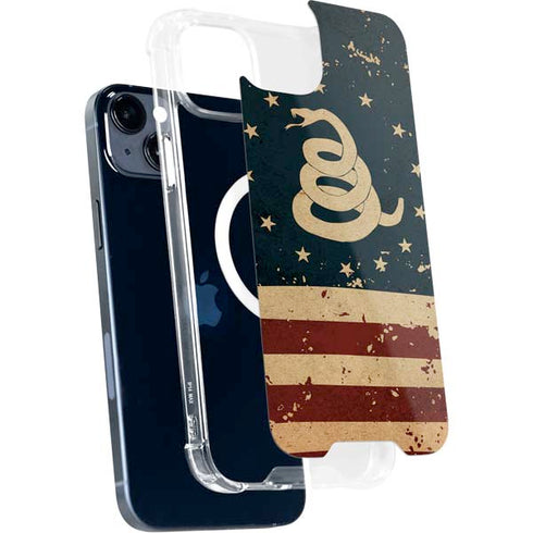 Dont Tread On Me American Flag iPhone 15 Plus MagSafe Case
