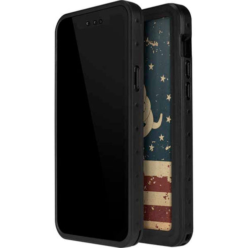 Dont Tread On Me American Flag iPhone 14 Pro Max Waterproof Case