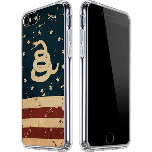 Dont Tread On Me American Flag iPhone SE (2nd & 3rd Gen) Clear Case