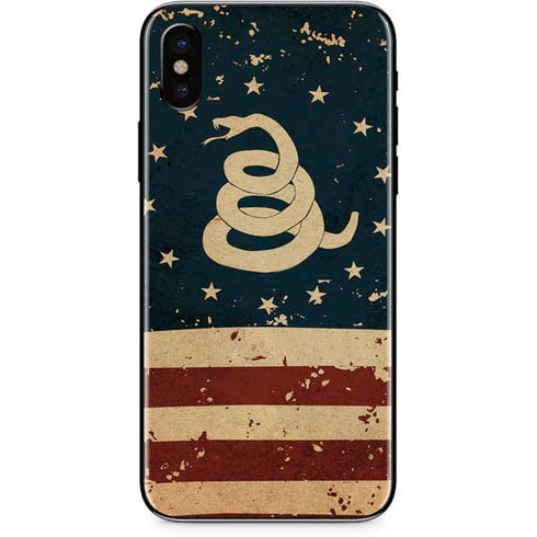 Dont Tread On Me American Flag iPhone X Skin