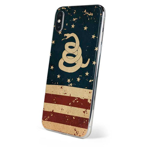 Dont Tread On Me American Flag iPhone XS Skin