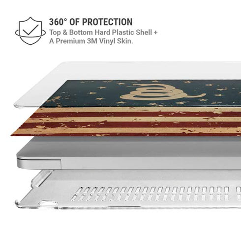 Dont Tread On Me American Flag MacBook Air 15in (2023-2025) Case plus Skin