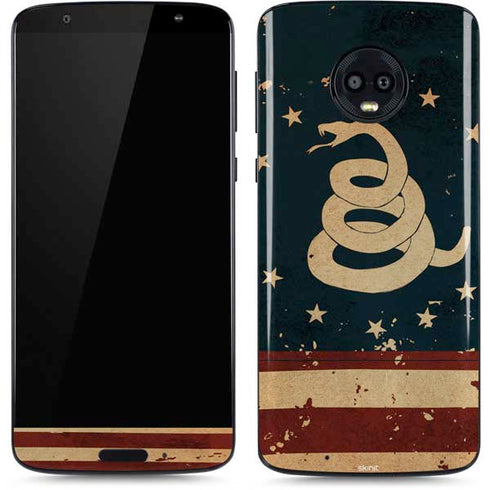 Dont Tread On Me American Flag Moto G6 Skin