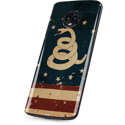 Dont Tread On Me American Flag Moto G6 Skin
