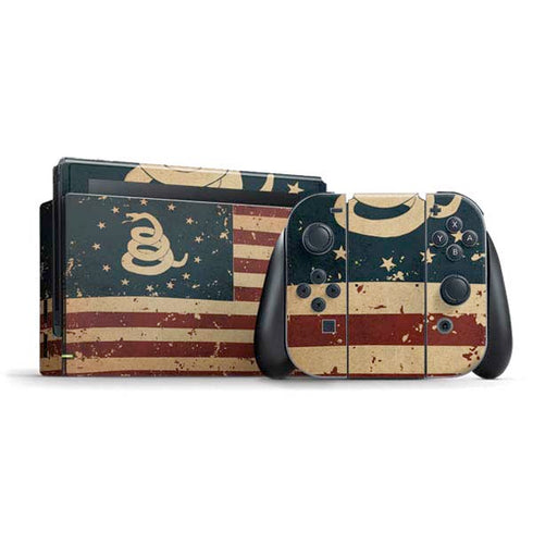 Dont Tread On Me American Flag Nintendo Switch Bundle Skin