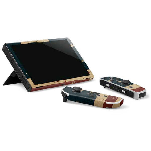 Dont Tread On Me American Flag Nintendo Switch OLED (2021) Skin