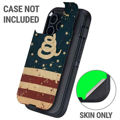 Dont Tread On Me American Flag Otterbox Defender iPhone Skin