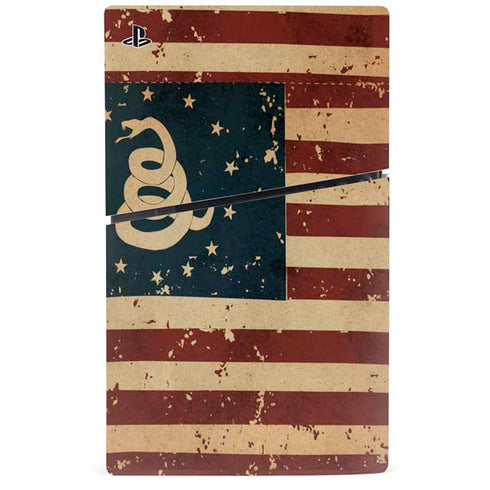 Dont Tread On Me American Flag PS5 Slim Digital Edition Bundle Skin