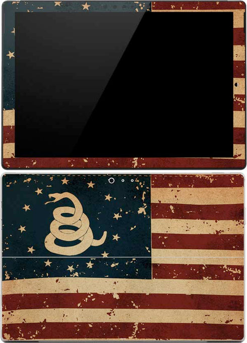 Dont Tread On Me American Flag Surface Pro 4 Skin