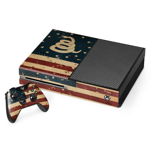 Dont Tread On Me American Flag Xbox One Console and Controller Bundle Skin