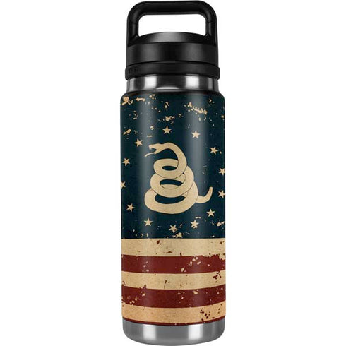 Dont Tread On Me American Flag YETI Rambler 26oz Bottle Skin
