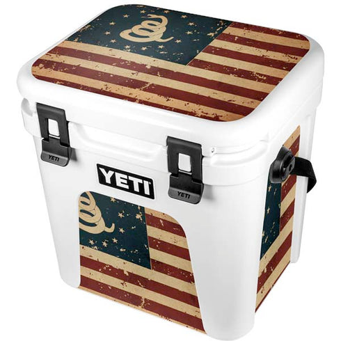 Dont Tread On Me American Flag YETI Roadie 24 Hard Cooler Skin