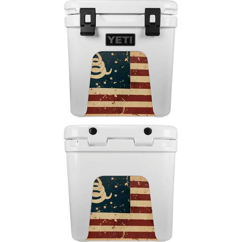 Dont Tread On Me American Flag YETI Roadie 24 Hard Cooler Skin
