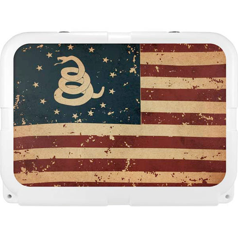Dont Tread On Me American Flag YETI Tundra 35 Hard Cooler Skin