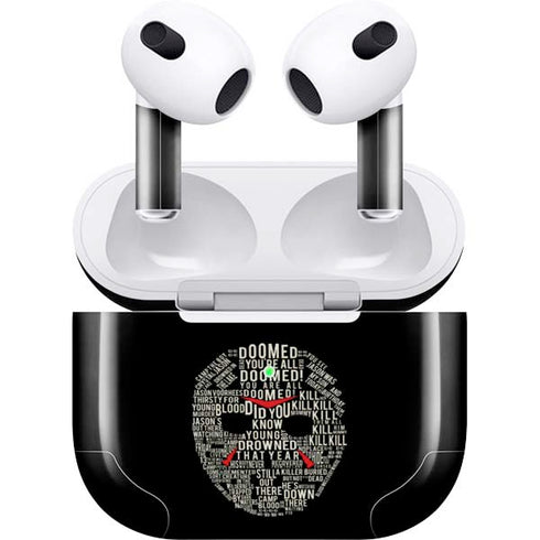 Warner Bros Friday the 13th Doomed Apple AirPods (3rd Gen 2021) Skin