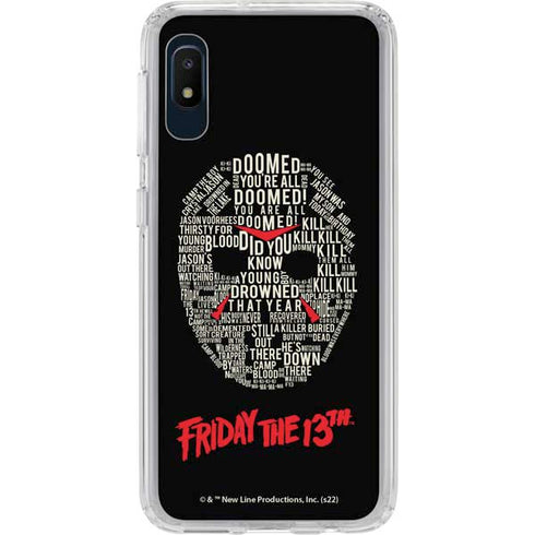 Warner Bros Friday the 13th Doomed Galaxy A10e Clear Case