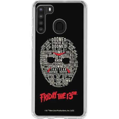Warner Bros Friday the 13th Doomed Galaxy A21 Clear Case