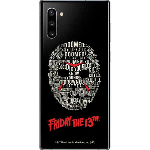 Warner Bros Friday the 13th Doomed Galaxy Note 10 Skin