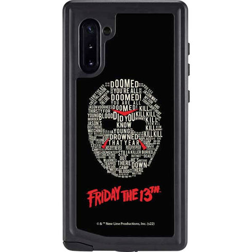 Warner Bros Friday the 13th Doomed Galaxy Note 10 Waterproof Case