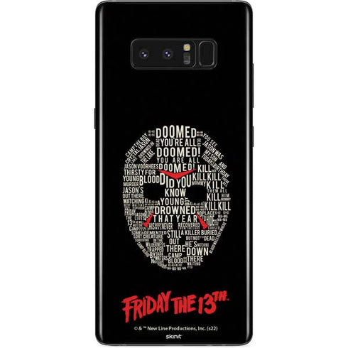 Warner Bros Friday the 13th Doomed Galaxy Note 8 Skin
