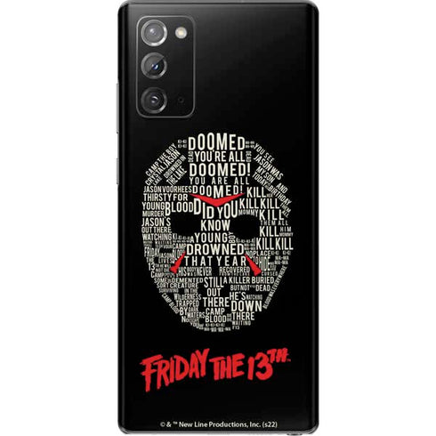 Warner Bros Friday the 13th Doomed Galaxy Note20 5G Skin
