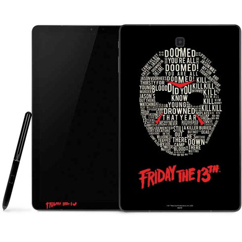 Warner Bros Friday the 13th Doomed Samsung Galaxy Tab Skin