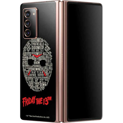 Warner Bros Friday the 13th Doomed Galaxy Z Fold2 5G Skin