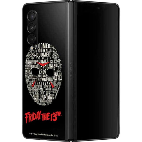 Warner Bros Friday the 13th Doomed Galaxy Z Fold3 5G Skin