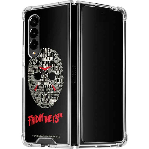 Warner Bros Friday the 13th Doomed Galaxy Z Fold4 5G Clear Case