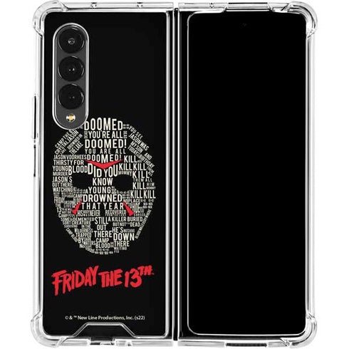 Warner Bros Friday the 13th Doomed Galaxy Z Fold4 5G Clear Case